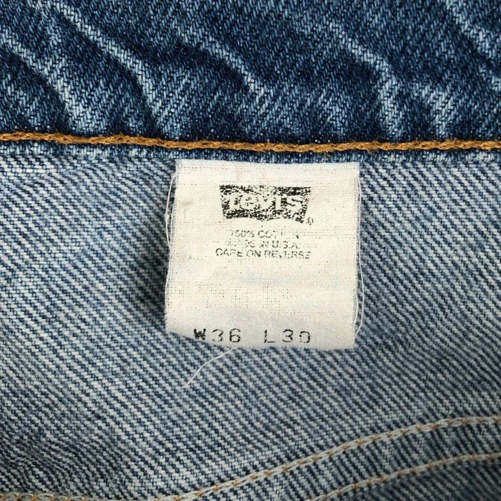 VTG Levis 517 Orange Tab Bootcut Distressed Jeans 36x30 USA Made Blue 40517-0215